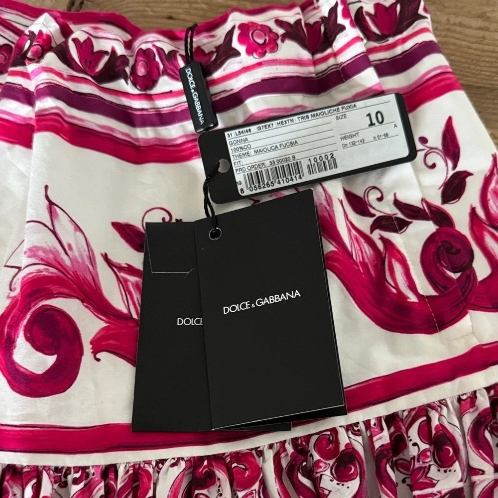 Dolce & Gabbana Kids Set in Fuchsia and White